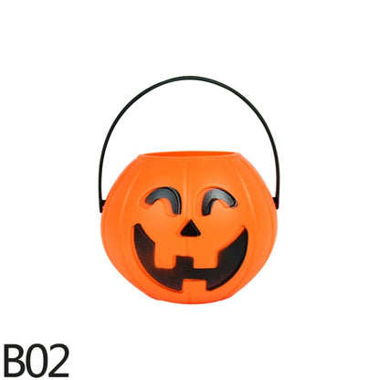 Portable Candy Bucket Pumpkin For Halloween