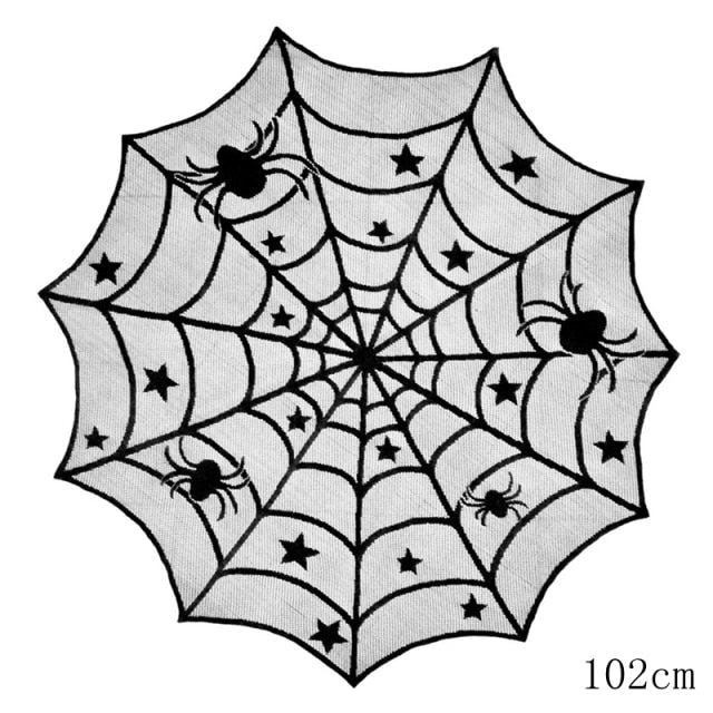 Halloween Decorative Lace Spider Web Skeleton