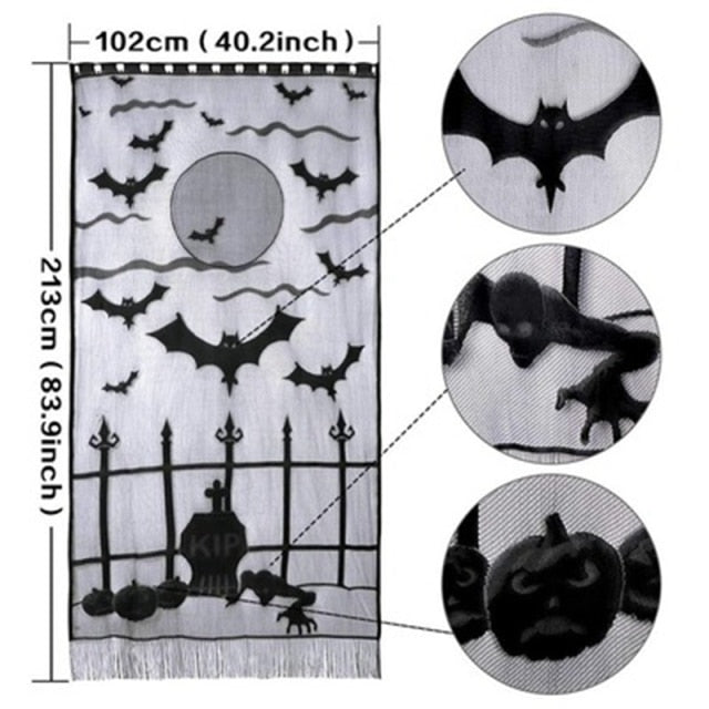 Halloween Decorative Lace Spider Web Skeleton