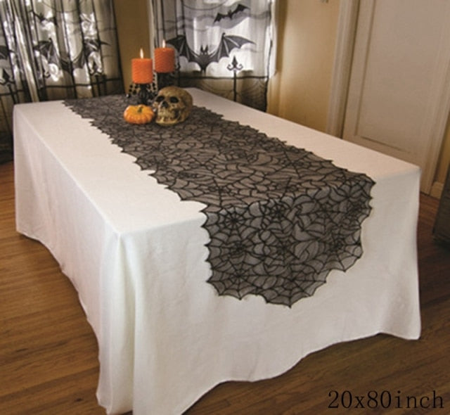 Halloween Decorative Lace Spider Web Skeleton