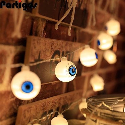 Halloween String Lights Eyeball Purple