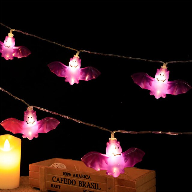 Halloween String Lights Eyeball Purple