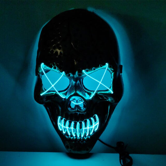 Halloween Mask LED Light Up Mask Scary Skull Ghost