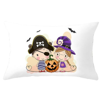 Colorful Pumpkin Funny Owl Printed Lumbar