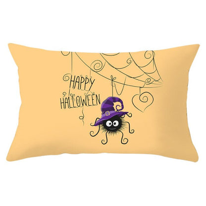 Colorful Pumpkin Funny Owl Printed Lumbar