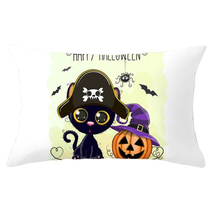 Colorful Pumpkin Funny Owl Printed Lumbar
