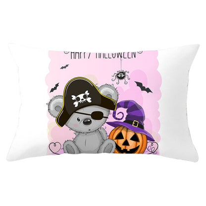 Colorful Pumpkin Funny Owl Printed Lumbar