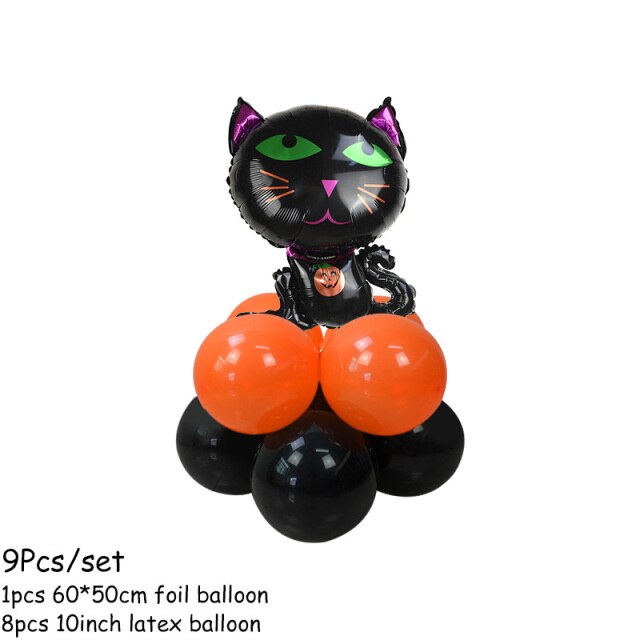 Pumpkin Ghost Witch Stand Balloon Kit