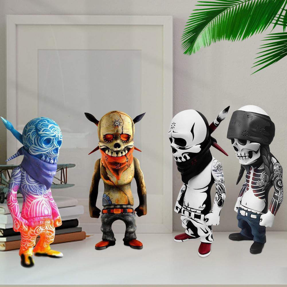 Halloween Skull Man Small Ornament Figurine