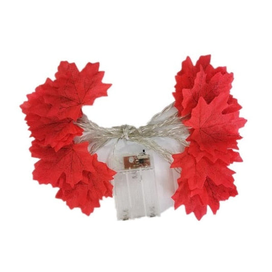 LED Decorations Maple Leaf Garland String Lights