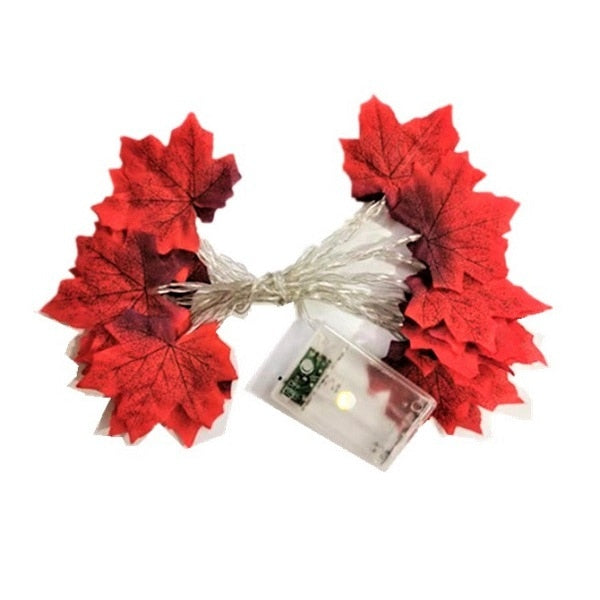 LED Decorations Maple Leaf Garland String Lights