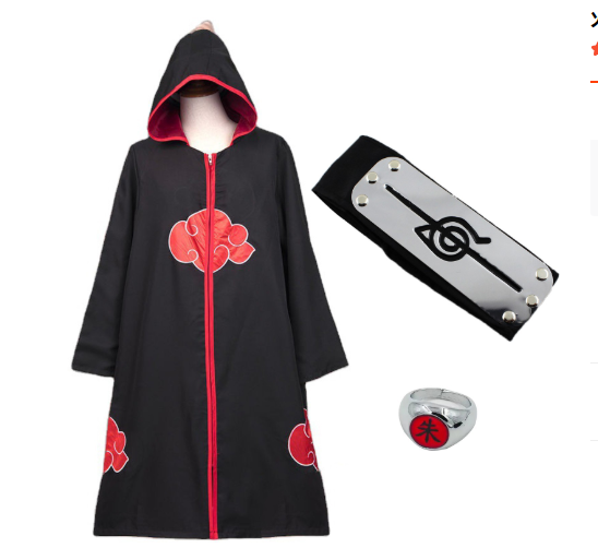 Japanese Anime Manga Akatsuki Cloak Cosplay Costume