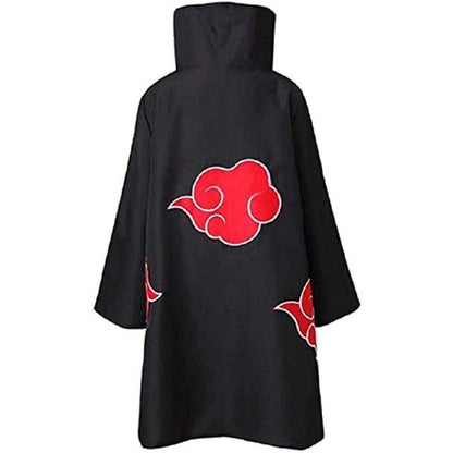 Akatsuki Costume3Pcs with Headband and Ring  Akatsuki Halloween Cloak Cape Itachi Robe Cosplay Anime Costume with Konoha Bandeau
