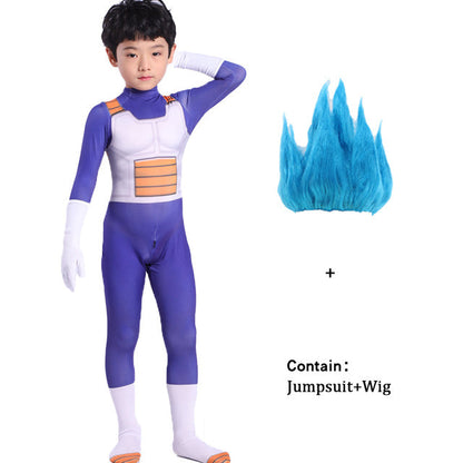 Halloween Anime Vegeta Cosplay Costume For Adult Kid