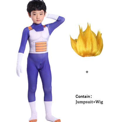 Halloween Anime Vegeta Cosplay Costume For Adult Kid
