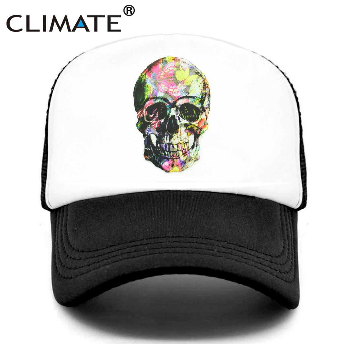Flower Skeleton Trucker Cap