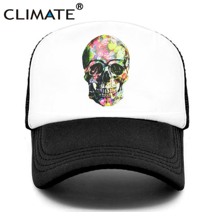 Flower Skeleton Trucker Cap