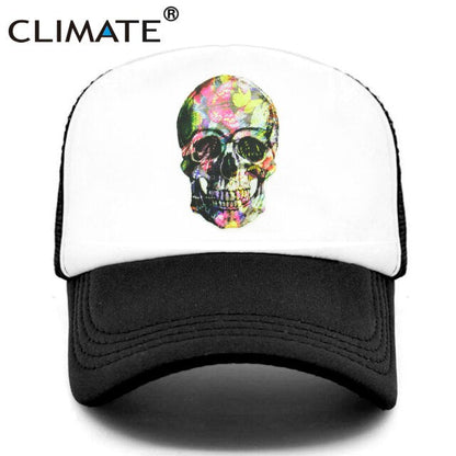 Flower Skeleton Trucker Cap