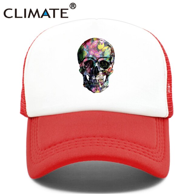 Flower Skeleton Trucker Cap