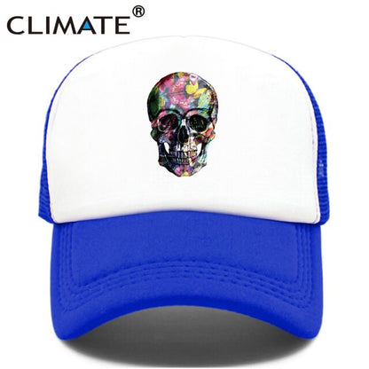 Flower Skeleton Trucker Cap
