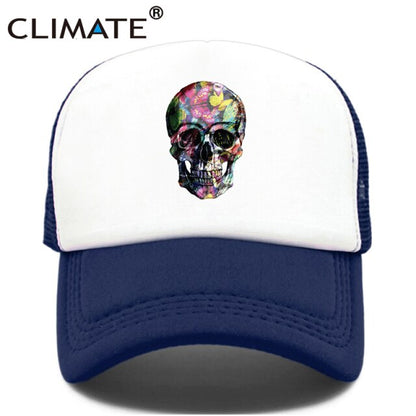 Flower Skeleton Trucker Cap