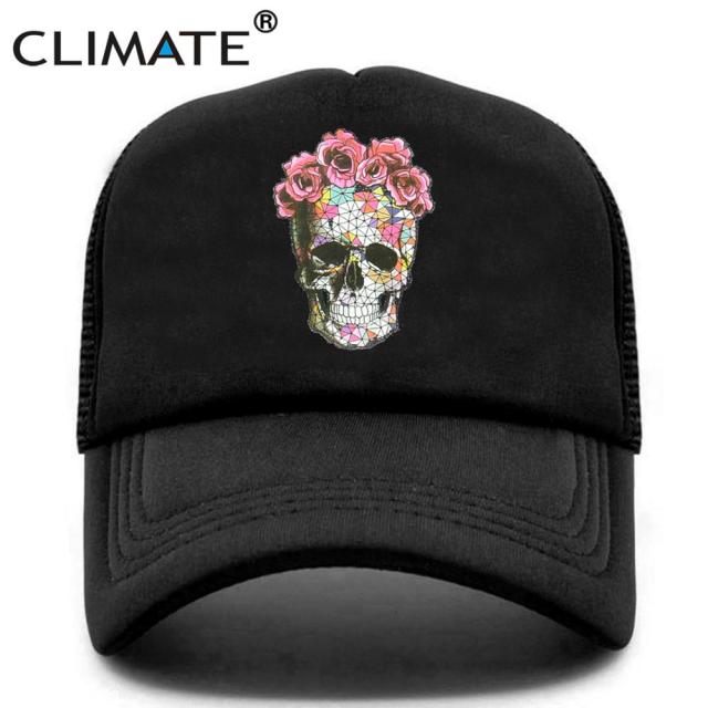 Flower Skeleton Trucker Cap