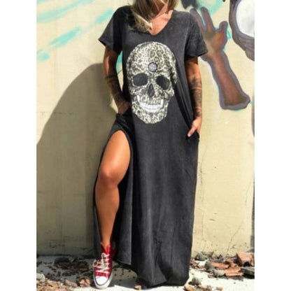 Summer Dresses Women Punk Style Loose Halter Neck