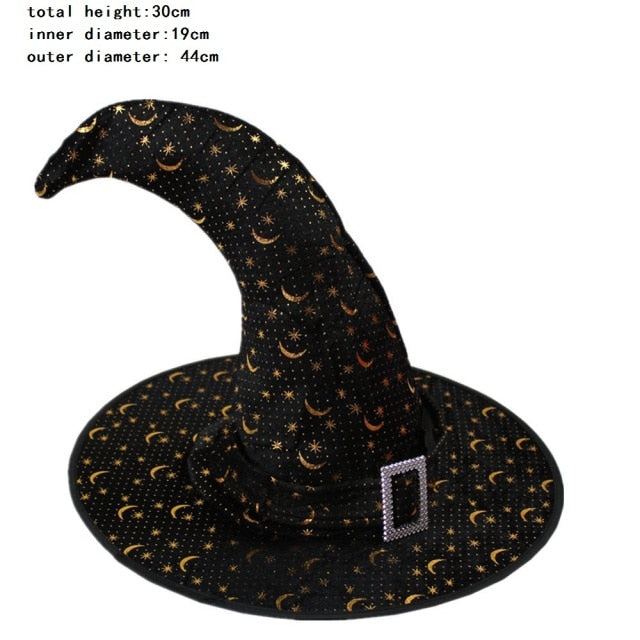 Witch Masquerade Ribbon Wizard Hat
