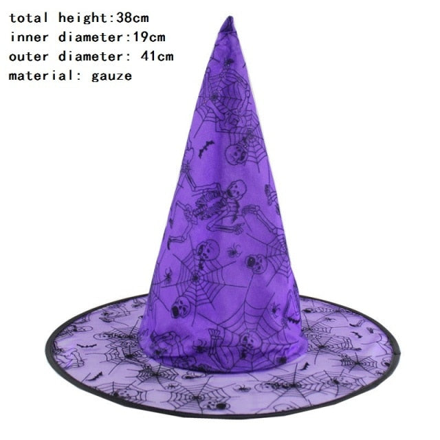 Witch Masquerade Ribbon Wizard Hat