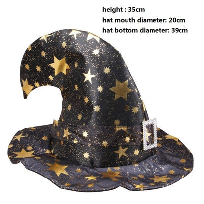Witch Masquerade Ribbon Wizard Hat