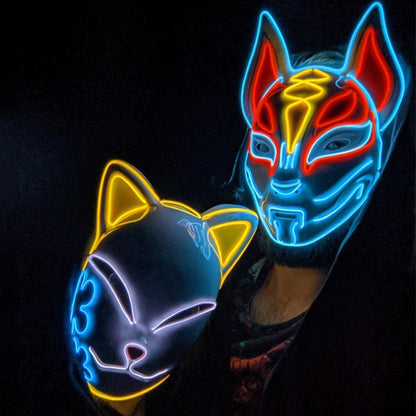 LED Neon Light Horror Masks Set