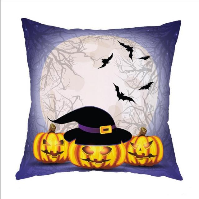 Flannel Pumpkin Pillow Cover For Halloween