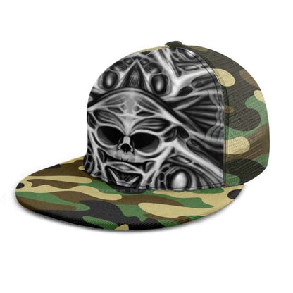 Biomechanical Skull Printed Cap