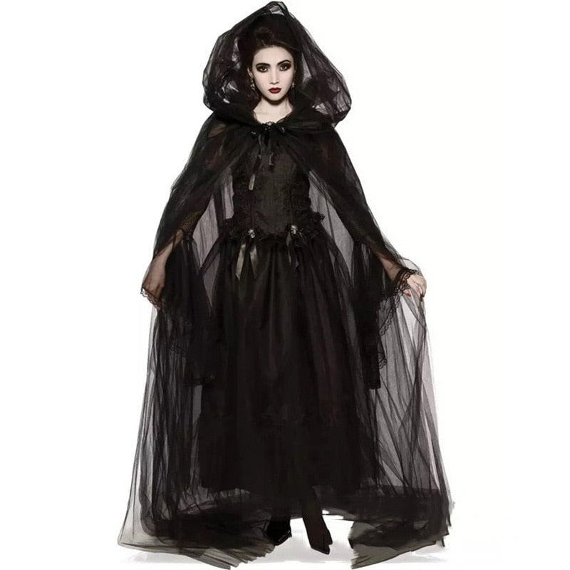 Hell Witch Devil Vampire Uniform Black Long