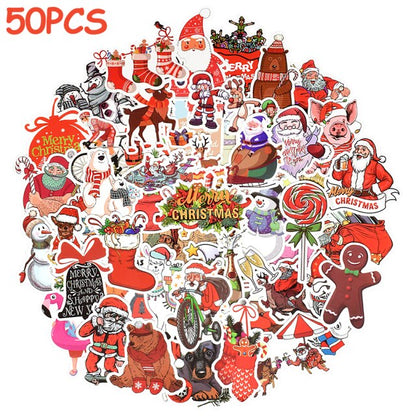 Cartoon Christmas Stickers for Kid Halloween Gift