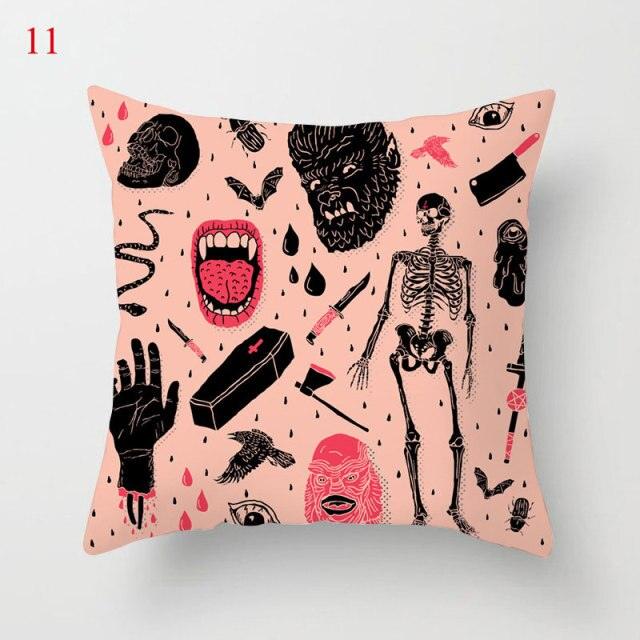 Anime Ghost Skull Cushion Cover For Halloween