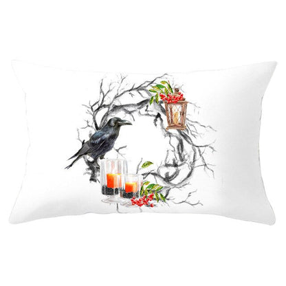 Decorative Halloween Pumpkin Wreath Cushion Cover