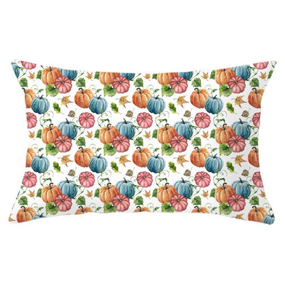 Decorative Halloween Pumpkin Wreath Cushion Cover