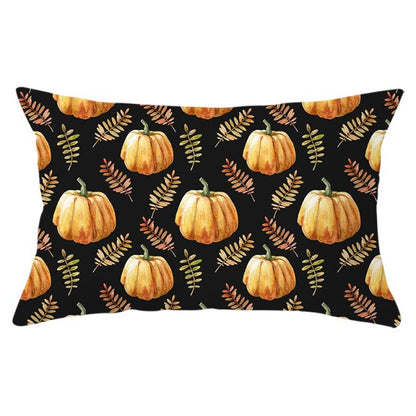 Decorative Halloween Pumpkin Wreath Cushion Cover
