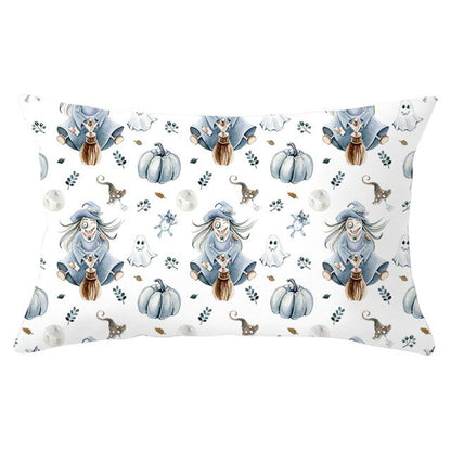 Decorative Halloween Pumpkin Wreath Cushion Cover