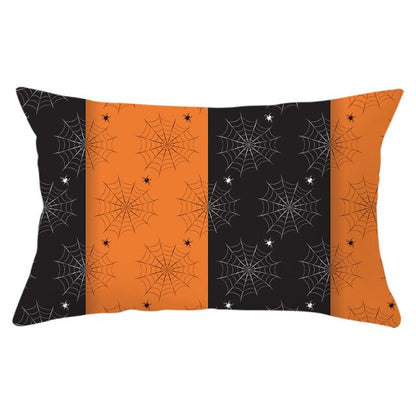 Decorative Halloween Pumpkin Wreath Cushion Cover