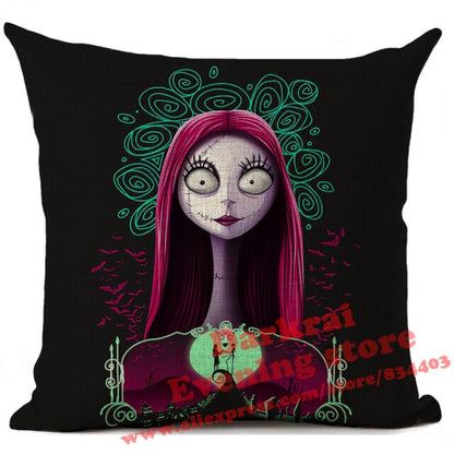 Skull Jack Cartoon Printed Cushion Cover