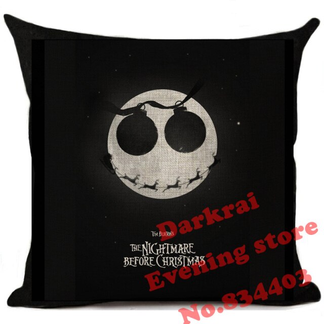 Skull Jack Cartoon Printed Cushion Cover