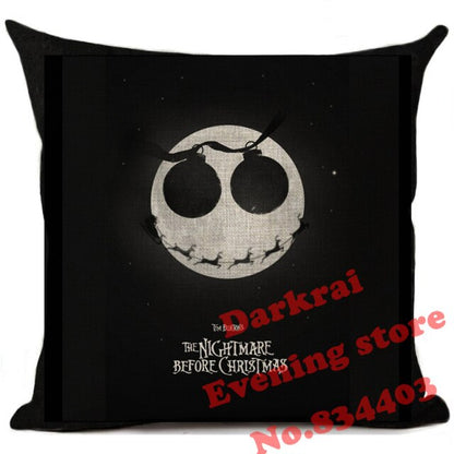 Skull Jack Cartoon Printed Cushion Cover