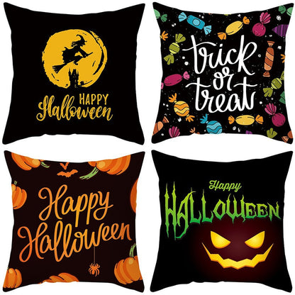 Pumpkin Printed Anime Decorative Pillow Case