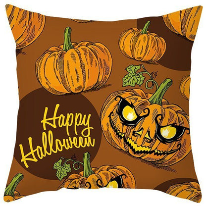 Pumpkin Printed Anime Decorative Pillow Case