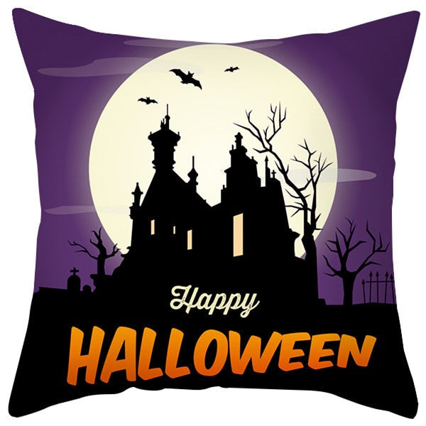 Pumpkin Printed Anime Decorative Pillow Case