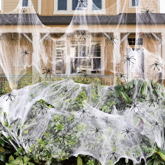 Artificial Spider Web Decoration Scary Party Scene Prop
