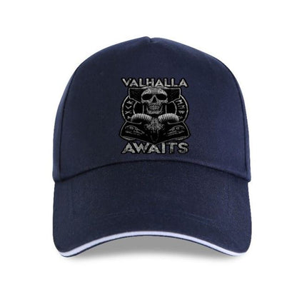 Valhalla Awaits Horror Skull Printed Cap