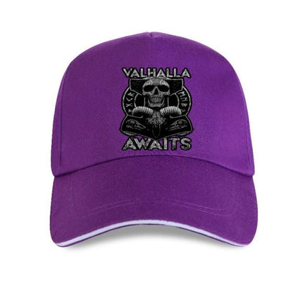 Valhalla Awaits Horror Skull Printed Cap